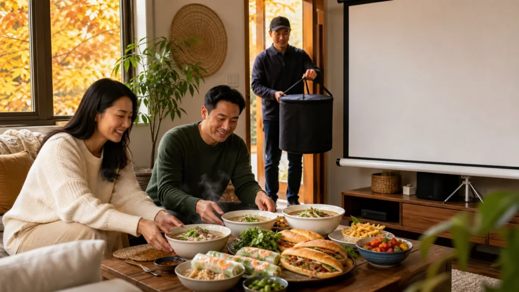 Asian Fusion Food Delivery for Fall Family Movie Nights